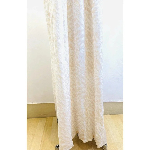 NWT NINE WEST Women Short Sleeve Full Length Lined Peach Boho Maxi Dress Size 4X - Picture 3 of 12